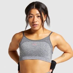 Gymshark Flex Strappy Sports Bra - Pink & Gray